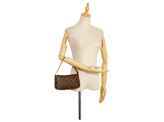 Louis Vuitton Brown Monogram Pochette Accessoires Marrone - vista 9