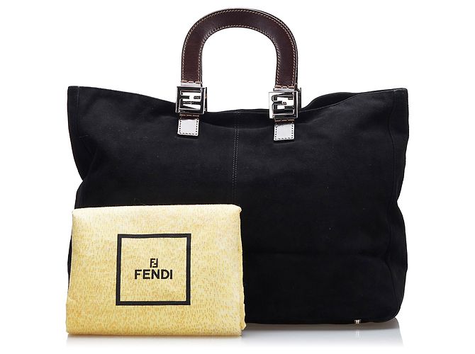 Fendi Tasche aus schwarzem Wildleder - Ansicht 11