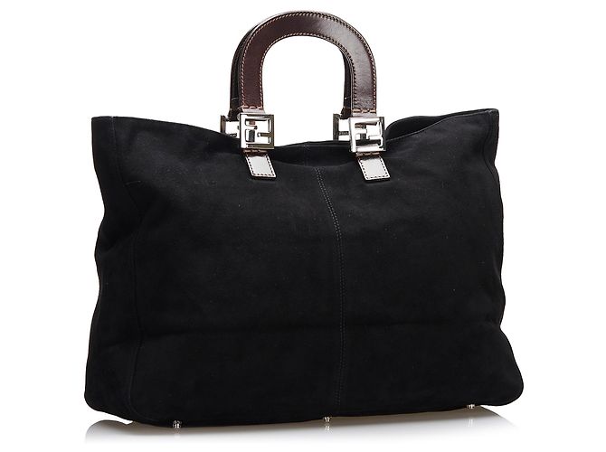 Fendi Tasche aus schwarzem Wildleder - Ansicht 2
