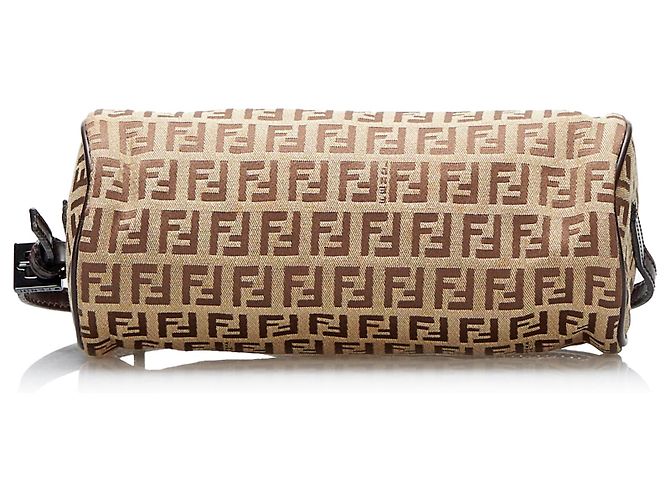 Baguette Zucchino Marrone Fendi - vista 4