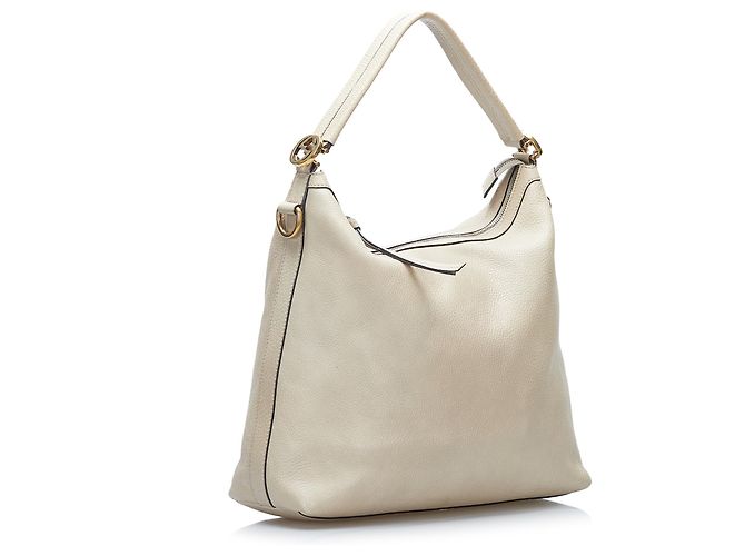 Borsa in pelle Miss GG bianca Gucci Bianco - vista 2