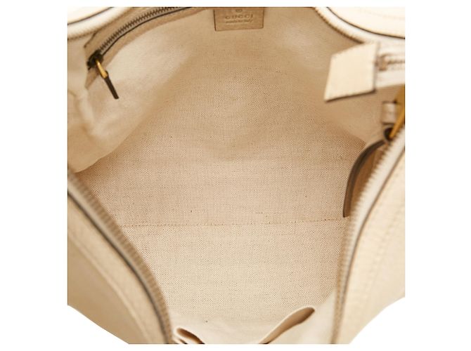 Borsa in pelle Miss GG bianca Gucci Bianco - vista 5