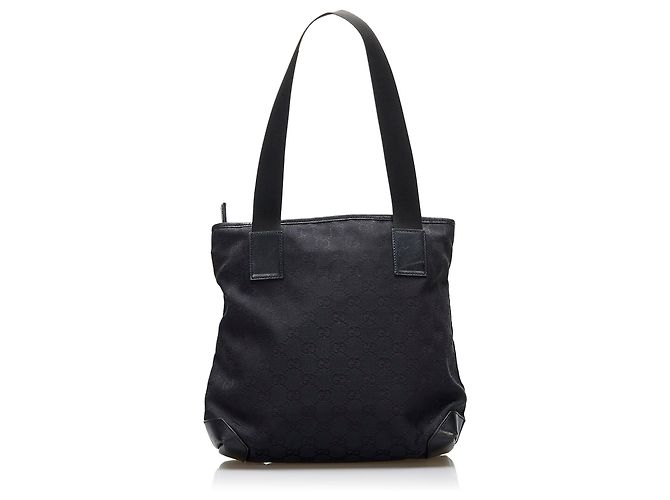 Gucci Black GG Canvas Handbag Nero - vista 3