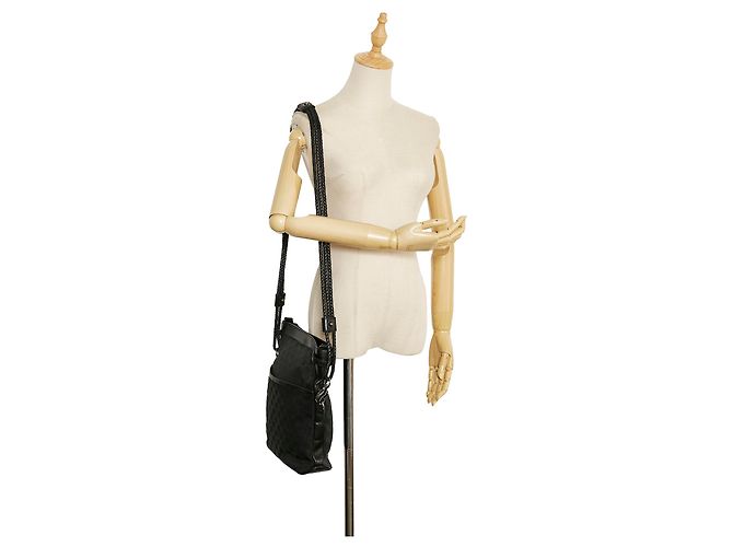 Borsa a tracolla Gucci in tela GG nera Nero - vista 10