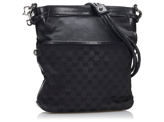 Borsa a tracolla Gucci in tela GG nera Nero - vista 2