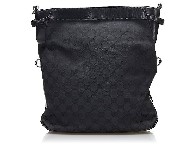 Borsa a tracolla Gucci in tela GG nera Nero - vista 3