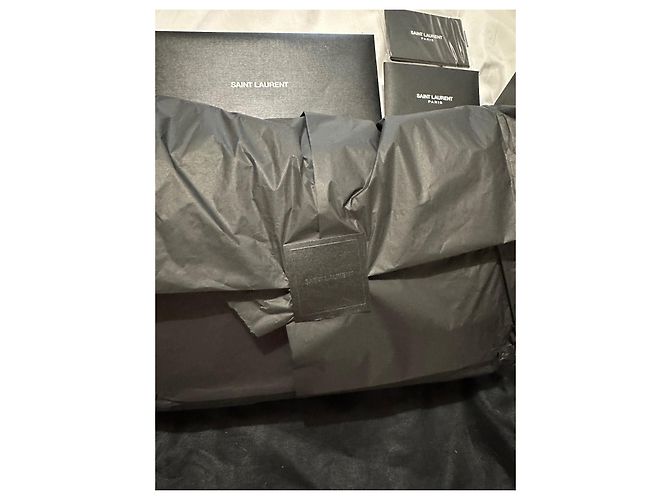 Borsa Saint Laurent Sunset media nera in pelle Nero - vista 10