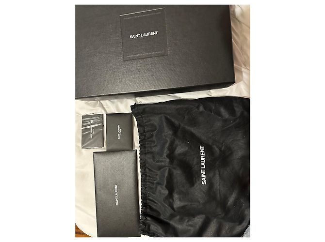 Borsa Saint Laurent Sunset media nera in pelle Nero - vista 8