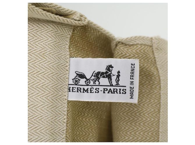 Hermès Aline 2 Bolsa de algodón 100% Loneta Beige Auth kk161 - vista 10