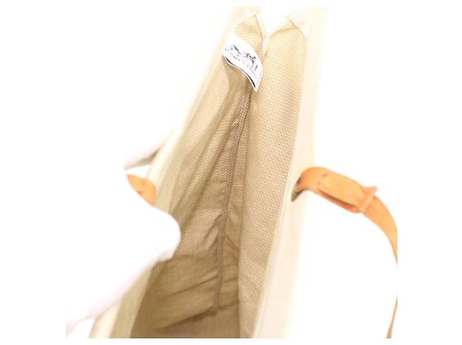 Hermès Aline 2 Bolsa de algodón 100% Loneta Beige Auth kk161 - vista 18