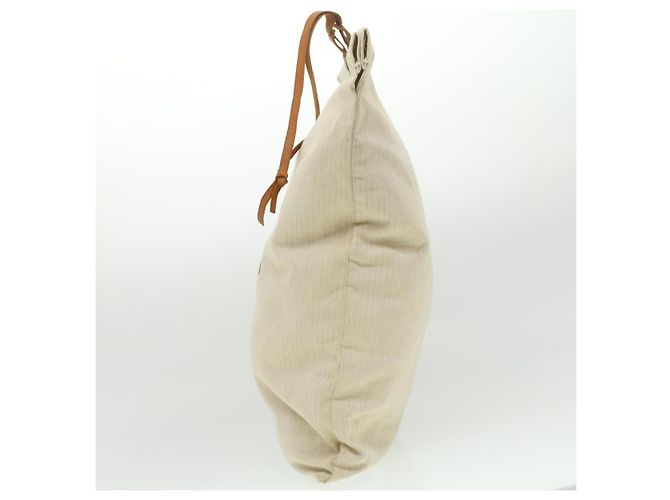 Hermès Aline 2 Bolsa de algodón 100% Loneta Beige Auth kk161 - vista 3
