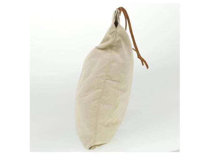 Hermès Aline 2 Bolsa de algodón 100% Loneta Beige Auth kk161 - vista 4