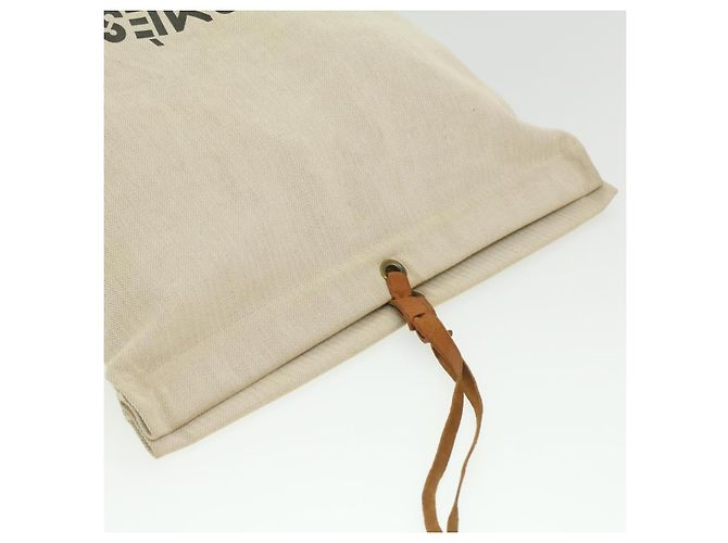 Hermès Aline 2 Bolsa de algodón 100% Loneta Beige Auth kk161 - vista 6