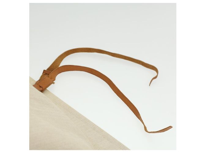 Hermès Aline 2 Bolsa de algodón 100% Loneta Beige Auth kk161 - vista 8