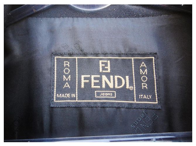 Vintage Fendi T-Jacke 38 Schwarz - Ansicht 3