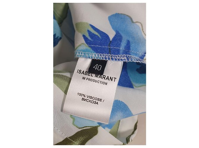 Isabel Marant Blaues Blumenkleid aus Viscose - Ansicht 6
