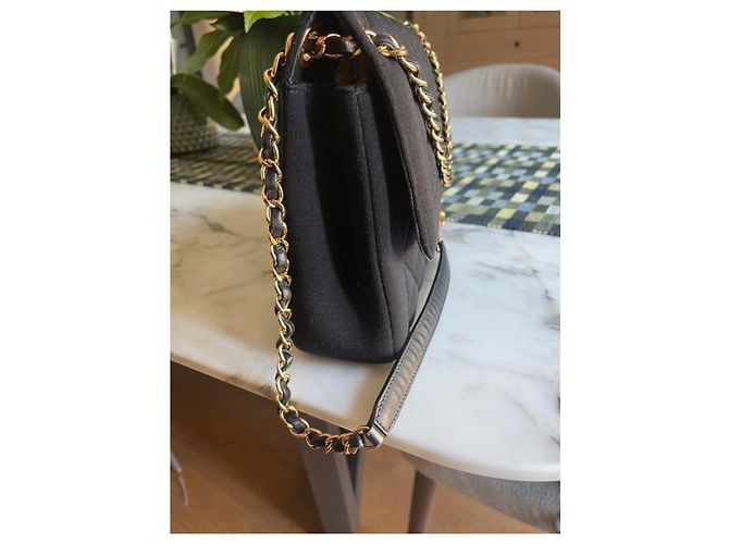 Borsa a mano Chanel nera in tessuto Nero - vista 2