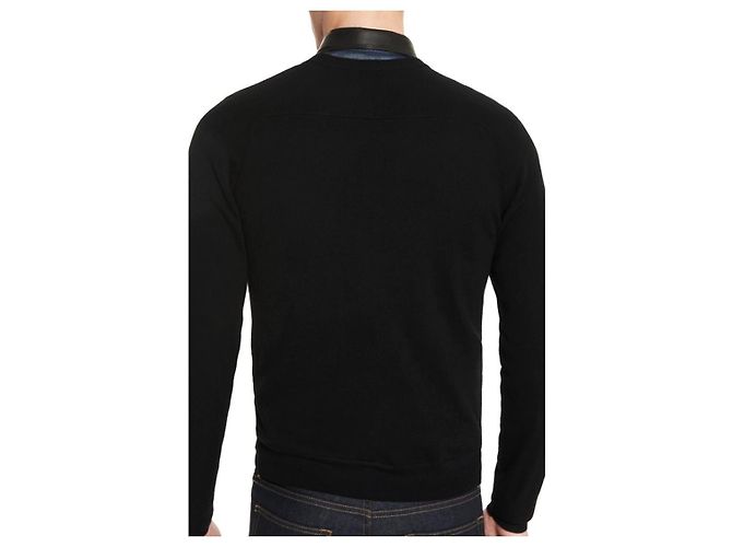 The Kooples Herren-Henley-Strickwaren Schwarz - Ansicht 4