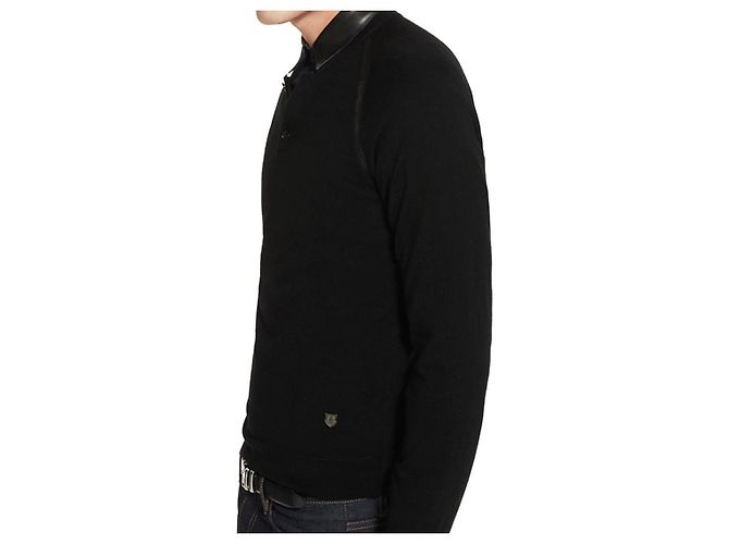 The Kooples Herren-Henley-Strickwaren Schwarz - Ansicht 5