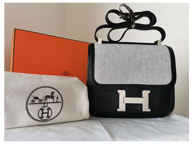 Constance HERMÈS Edizione Limitata Costanza 24 Bimateria Nero Beige - vista 2