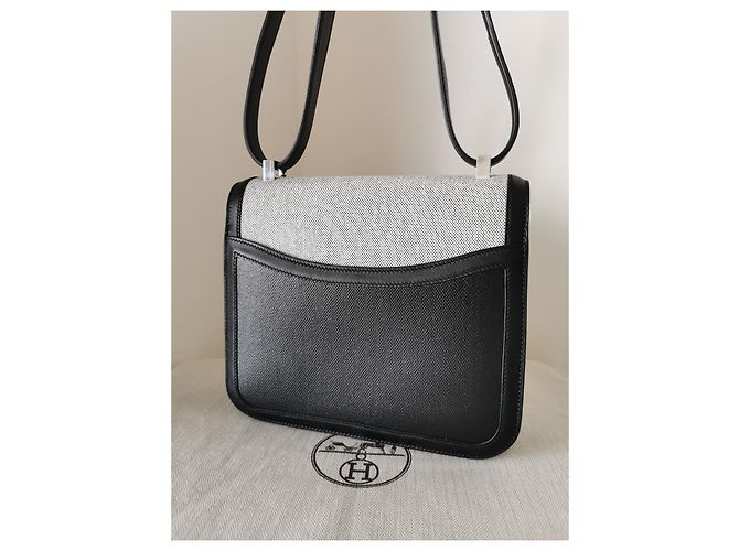Constance HERMÈS Edizione Limitata Costanza 24 Bimateria Nero Beige - vista 3
