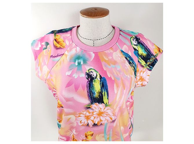 Top Moschino con estampado de loro tropical rosa Multicolor - vista 2