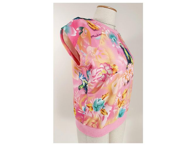 Top Moschino con estampado de loro tropical rosa Multicolor - vista 3