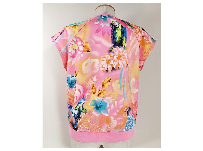 Top Moschino con estampado de loro tropical rosa Multicolor - vista 4