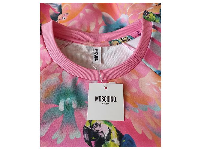 Top Moschino con estampado de loro tropical rosa Multicolor - vista 5