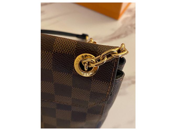Metis Louis Vuitton Borsa a scacchiera VAVIN LV Marrone Nero - vista 10