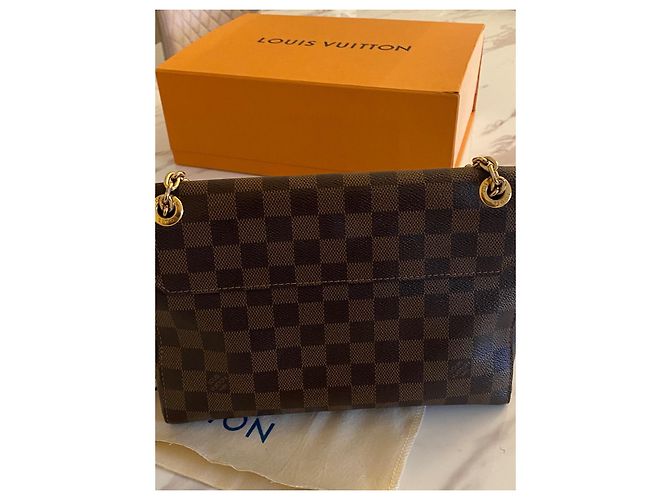 Metis Louis Vuitton Borsa a scacchiera VAVIN LV Marrone Nero - vista 9