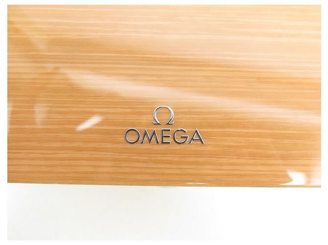 NUEVA CAJA ÚNICA PARA LA CAJA DE RELOJ OMEGA SEAMASTER SPEEDMASTER DE MADERA BARNIZADA - vista 3