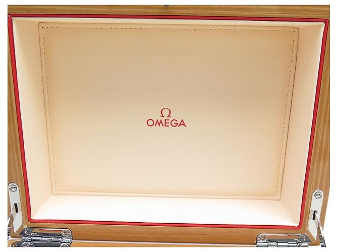 NUEVA CAJA ÚNICA PARA LA CAJA DE RELOJ OMEGA SEAMASTER SPEEDMASTER DE MADERA BARNIZADA - vista 6