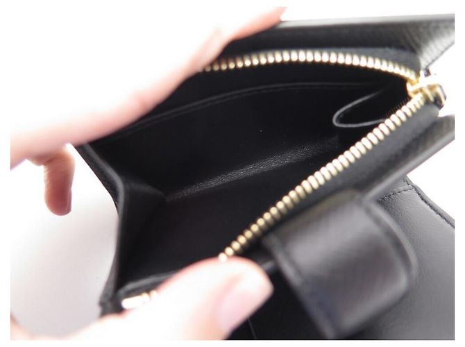 NEW SMYTHSON WALLET CONTINENTAL PANAMA BLACK WALLET PURSE - view 5