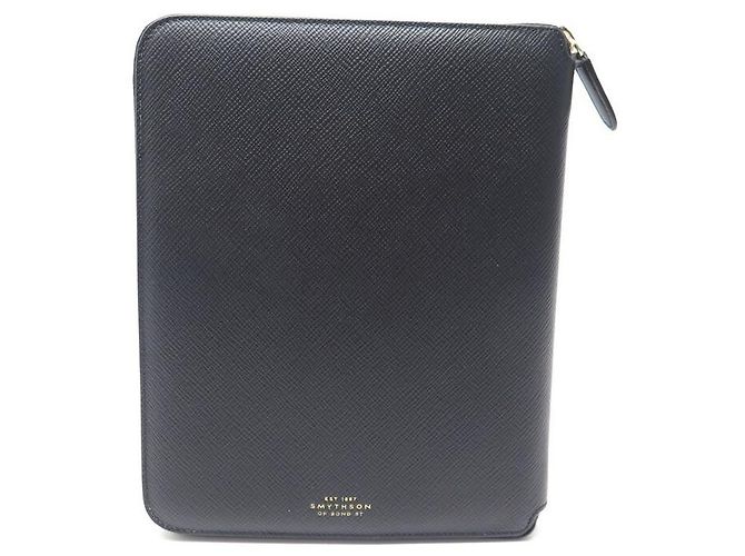 NUOVA COPERTINA AGENDA SMYTHSON SPEAKER A5 E ASTUCCIO PENNA IN PELLE Nero - vista 2