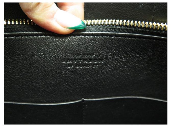NUOVA BORSA SMYTHSON CABAS BUSINESS PANAMA BORSA IN PELLE GRANATA BORSA IN PELLE Nero - vista 7