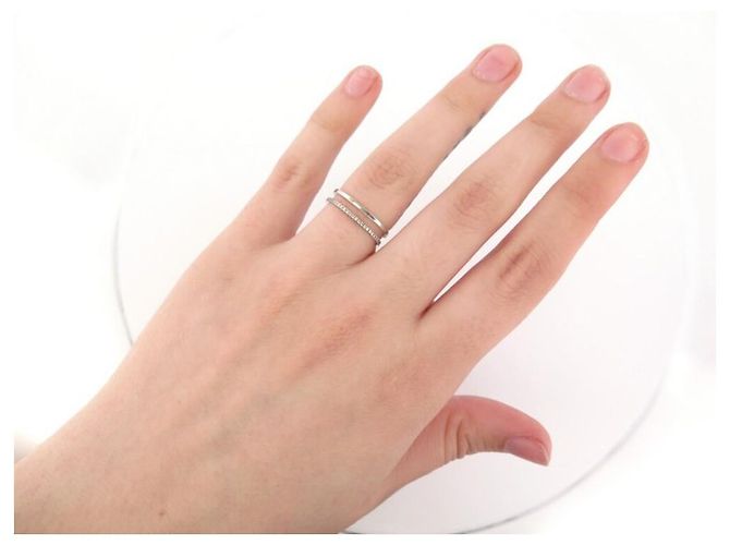 ANELLO NOVE VANRYCKE CHARLIE 52 in oro bianco 18K E DIAMANTI ANELLO IN ORO BIANCO - vista 7