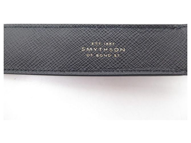 NEW SMYTHSON PEN CASE + PENCIL CASE GRAINED LEATHER PEN PENCIL CASE Black - view 11