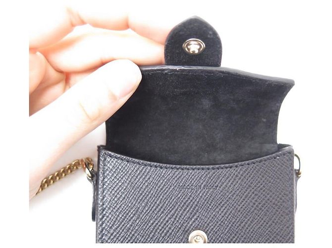 NOVA CAPA PARA TELEFONE SMYTHSON EM COURO GRANADO CAPA TRANSVERSAL PARA TELEFONE Preto - vista 5