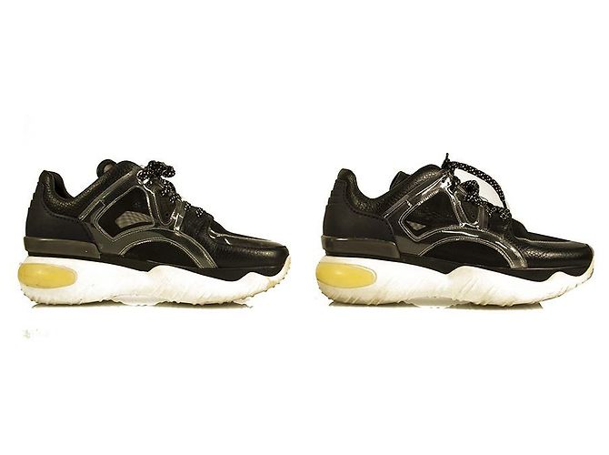 Fendi Sheer Panels Chunky Noir Baskets Mesh, cuir de vachette, Taille des Baskets PVC et Caoutchouc 38 - vue 5