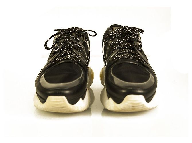 Fendi Sheer Panels Chunky Noir Baskets Mesh, cuir de vachette, Taille des Baskets PVC et Caoutchouc 38 - vue 6