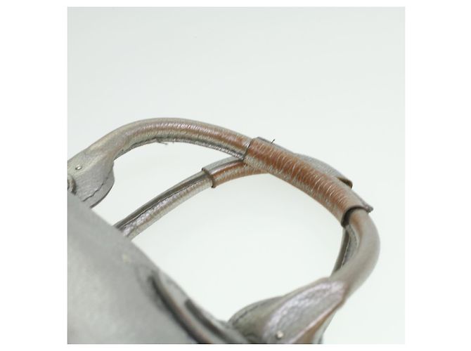 Chloé Chloe Paddington Borsa A Mano In Pelle Argento 01-06-53 auth 37625 - vista 8