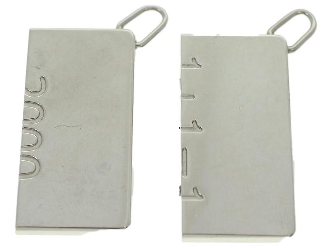 Hermès HERMES Collana Charm Metallo 2Imposta Silver Auth am3985 Argento - vista 2