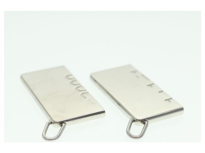 Hermès HERMES Collana Charm Metallo 2Imposta Silver Auth am3985 Argento - vista 6