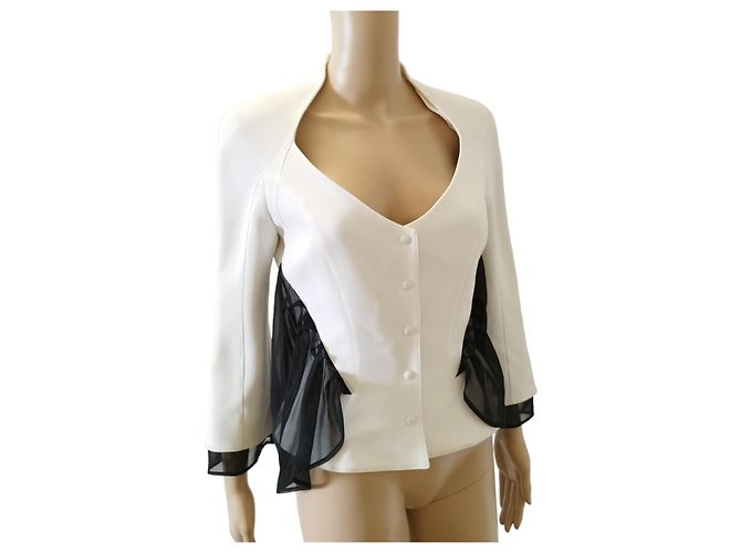 Giacca Thierry Mugler bianca e nera Bianco - vista 2