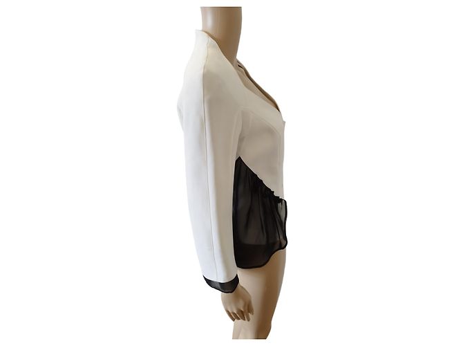 Giacca Thierry Mugler bianca e nera Bianco - vista 3
