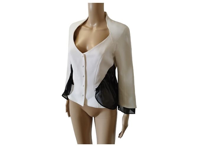 Giacca Thierry Mugler bianca e nera Bianco - vista 6