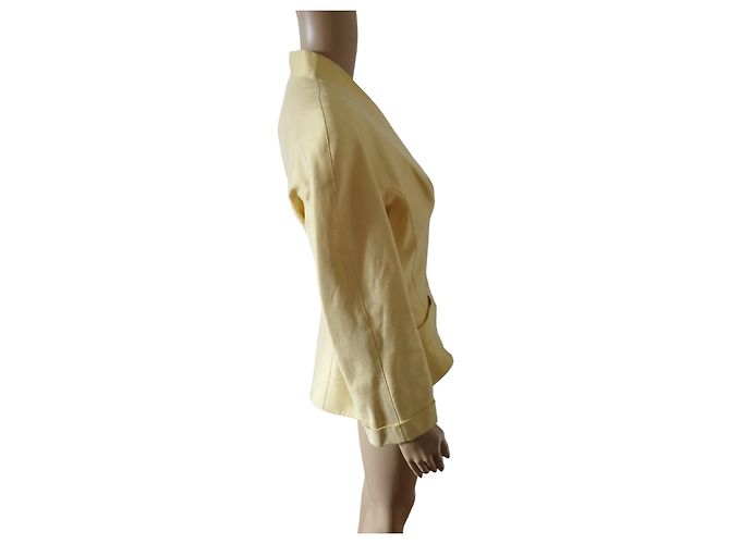 Chaqueta Thierry Mugler de lino amarillo - vista 4