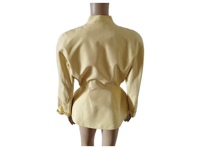 Chaqueta Thierry Mugler de lino amarillo - vista 5