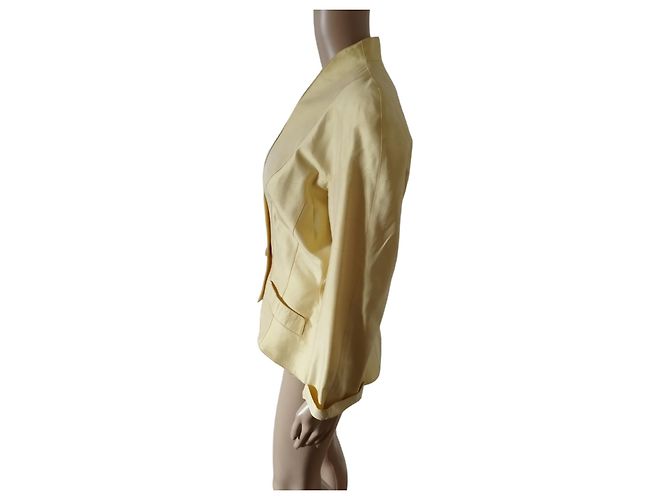 Chaqueta Thierry Mugler de lino amarillo - vista 6